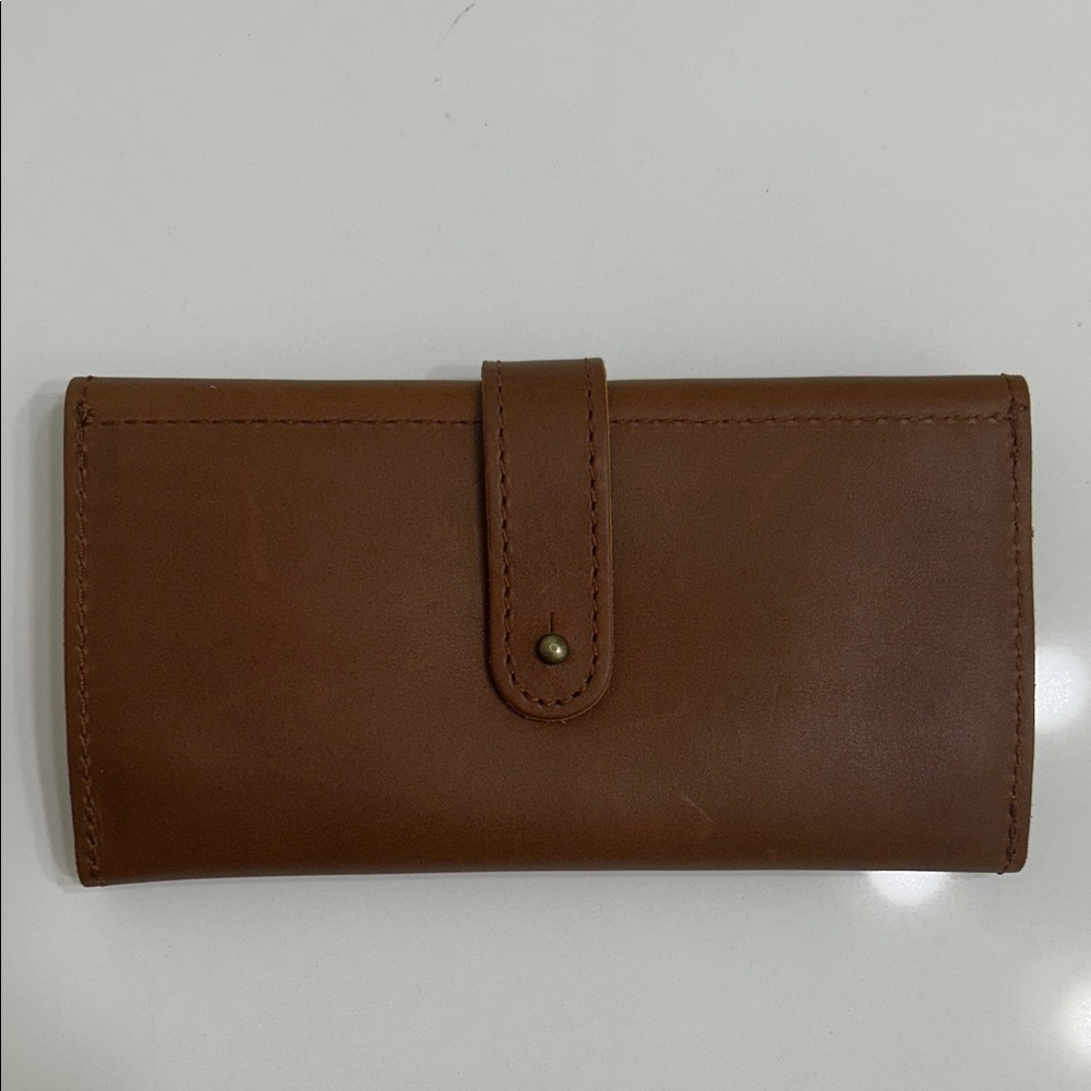 Portland Leather Goods Honey Brown Tri Fold Wallet